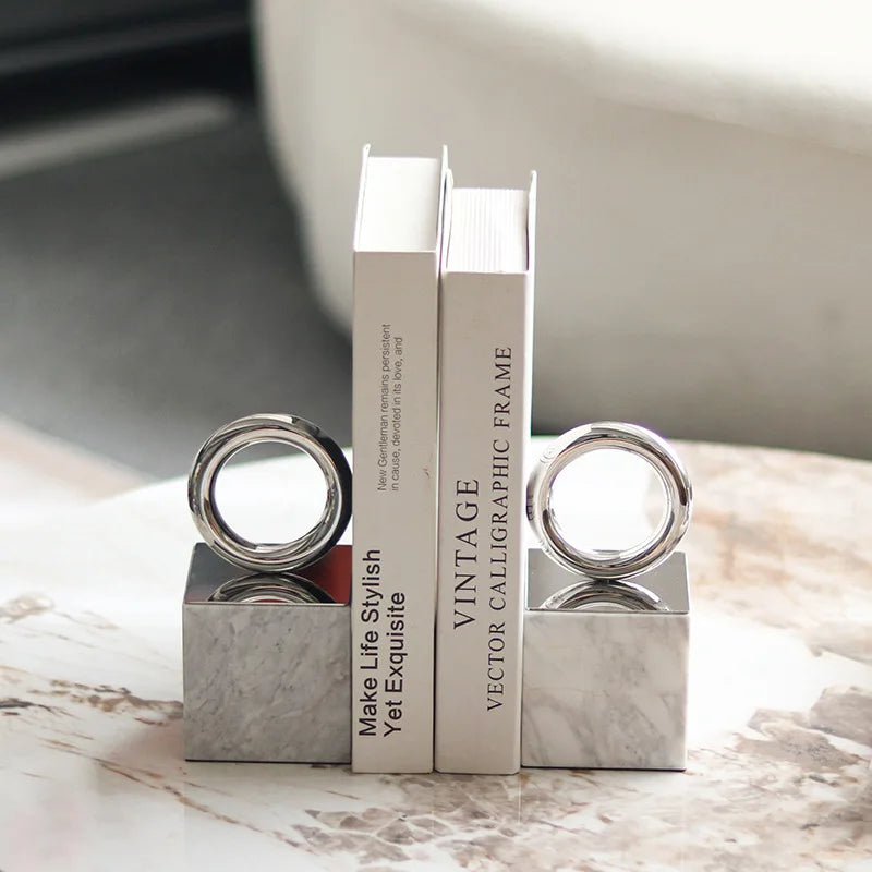Luxury Marble Circle Bookend