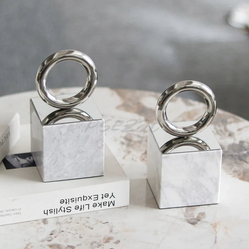 Luxury Marble Circle Bookend